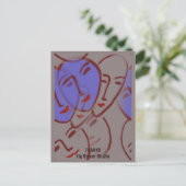 Abstrakte Gesichter, Fig Street Studio Postkarte (Stehend Vorderseite)