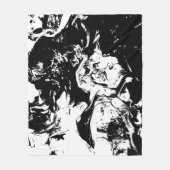 Abstrakte Gesichter Kunst Fleecedecke (Vorderseite)