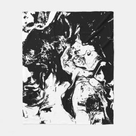 Abstrakte Gesichter Kunst Fleecedecke