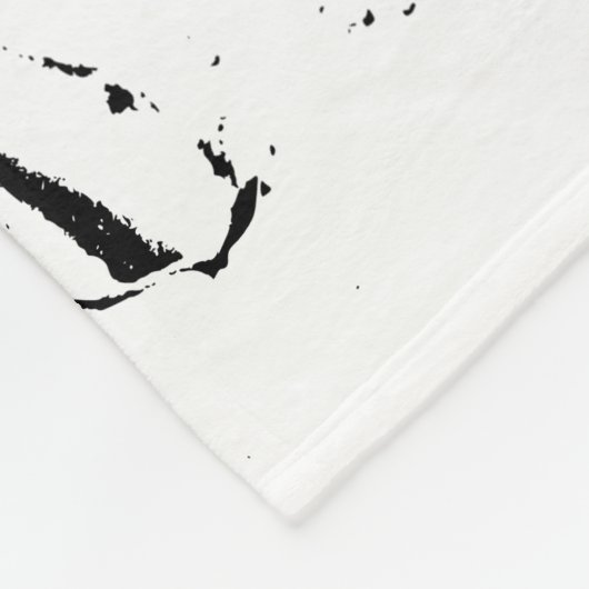 Abstrakte Gesichter Kunst Fleecedecke (Ecke)