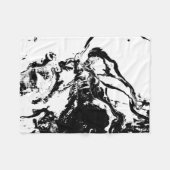 Abstrakte Gesichter Kunst Fleecedecke (Vorderseite (Horizontal))