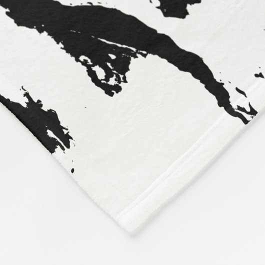 Abstrakte Gesichter Kunst Fleecedecke (Ecke)