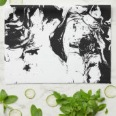 Abstrakte Gesichter Kunst Geschirrtuch (Gefaltet)