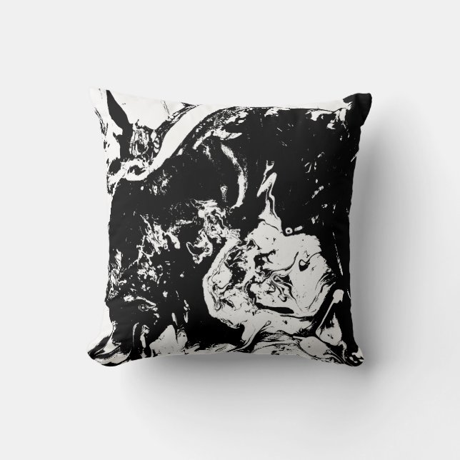 Abstrakte Gesichter Kunst Kissen (Vorderseite)