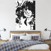 Abstrakte Gesichter Kunst Leinwanddruck (Insitu (Schlafzimmer))