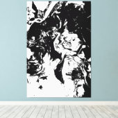 Abstrakte Gesichter Kunst Leinwanddruck (Insitu (Holzboden))