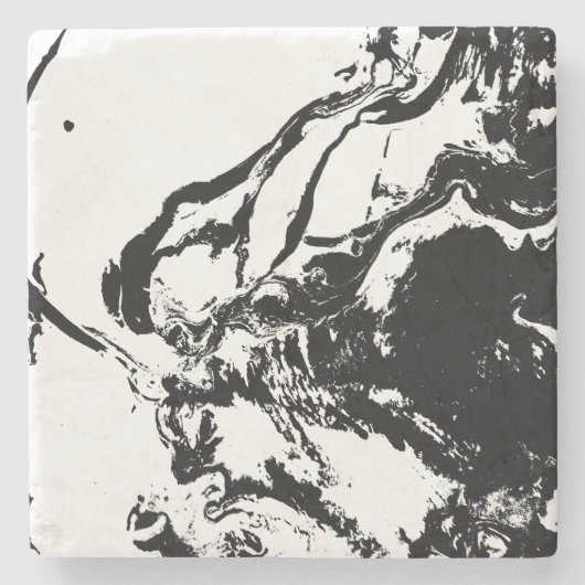 Abstrakte Gesichter Kunst Stone Untersetzer (Vorderseite)