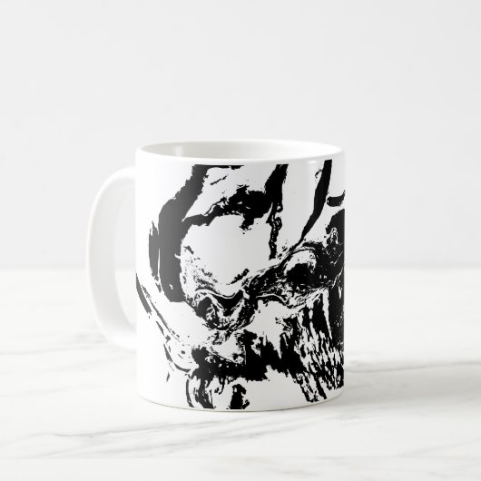 Abstrakte Gesichter Tasse der Kunst (Vorderseite Links)