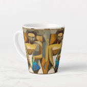 Abstrakte Gesichter, Text hinzufügen, Kaffee-Tasse Milchtasse (Linke Ecke)