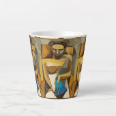 Abstrakte Gesichter, Text hinzufügen, Kaffee-Tasse Milchtasse (Vorderseite)