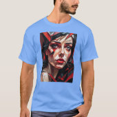 Abstrakte Gesichtshaut aus weiblichem Glas T-Shirt (Vorderseite)