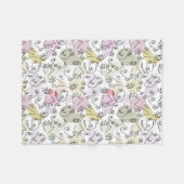 Abstrakte Gesichtshaut Finger Doodle Line Art Fleecedecke (Vorderseite (Horizontal))