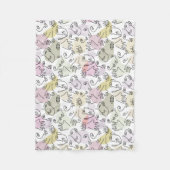 Abstrakte Gesichtshaut Finger Doodle Line Art Fleecedecke (Vorderseite)