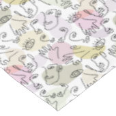 Abstrakte Gesichtshaut Finger Doodle Line Art Tischdecke (Schrägansicht)