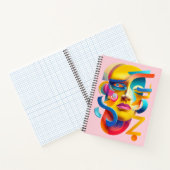 Abstrakte Gesichtskunst Frauen Abstrakt Notizblock (Innenseite)