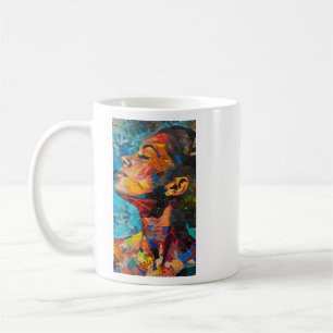Abstrakte Gesichtskunst Männer Kaffeetasse