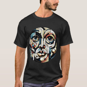 abstrakte Gesichtskunst mit Kubismus T-Shirt