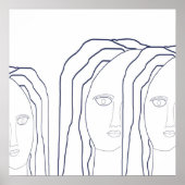 abstrakte Gesichtskunst Poster (Vorne)