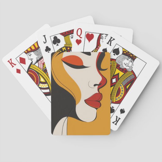 Abstrakte Gesichtskunst Spielkarten (Rückseite)