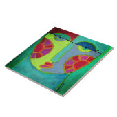 Abstrakte Gesichtsmalerei auf sonnigen Wangen Fliese (Seite)