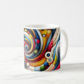 abstrakte Gestaltung Kaffeetasse (VorderseiteRechts)