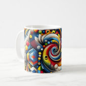 abstrakte Gestaltung Kaffeetasse (Vorderseite Links)