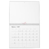 Abstrakte Gestaltung mehrerer roter Blume Kalender (Feb 2027)