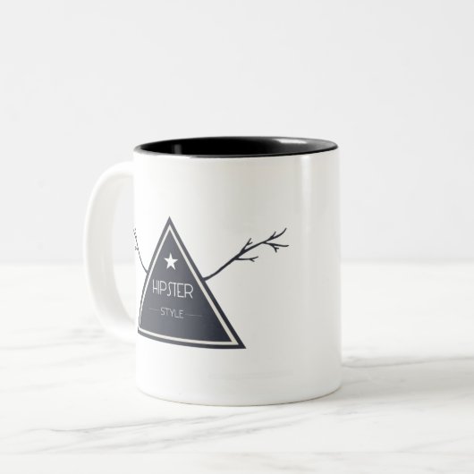 abstrakte Gestaltung Zweifarbige Tasse (Vorderseite Links)