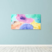 Abstrakte gesteppte Canvas mit Aquarellfarbe Leinwanddruck (Insitu (Holzboden))