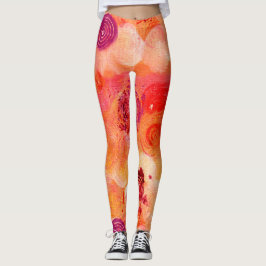 Abstrakte gestrichene Splashes und Wirbel gestrich Leggings