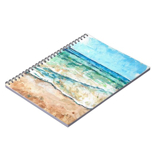 Abstrakte gestrichene Strandkunst Notizblock (Linke Seite)