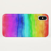 Abstrakte gestrichene Streifen Regenbogen Case-Mate iPhone Hülle (Rückseite (Horizontal))