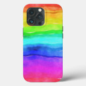 Abstrakte gestrichene Streifen Regenbogen Case-Mate iPhone Hülle (Rückseite)