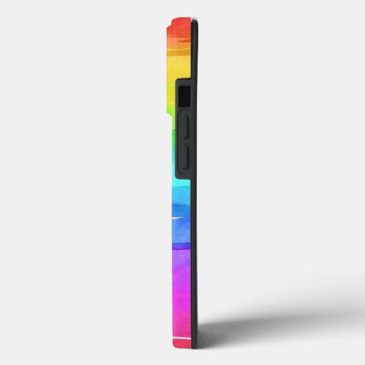 Abstrakte gestrichene Streifen Regenbogen Case-Mate iPhone Hülle (Rückseite / Links)