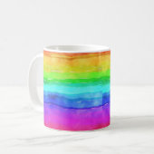 Abstrakte gestrichene Streifen Regenbogen Kaffeetasse (Vorderseite Links)