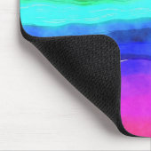 Abstrakte gestrichene Streifen Regenbogen Mousepad (Ecke)
