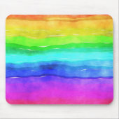 Abstrakte gestrichene Streifen Regenbogen Mousepad (Vorne)
