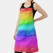 Abstrakte gestrichene Streifen Regenbogen Schürze (InSitu)
