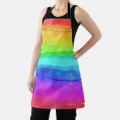 Abstrakte gestrichene Streifen Regenbogen Schürze (InSitu)