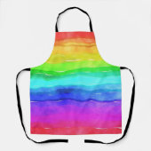 Abstrakte gestrichene Streifen Regenbogen Schürze (Vorderseite)