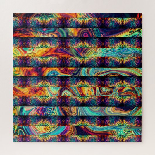 Abstrakte geteilte, geteilte, gegliederte psychede puzzle (Horizontal)