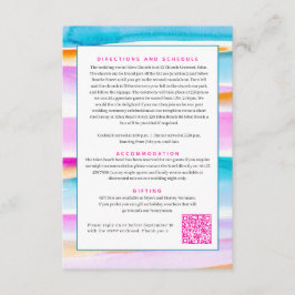 Abstrakte Gezeitenlinien - QR-Code für Hochzeit in Begleitkarte