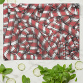 Abstrakte, gezwirnte Canons Geschirrtuch (Gefaltet)