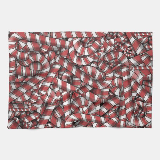 Abstrakte, gezwirnte Canons Geschirrtuch (Horizontal)