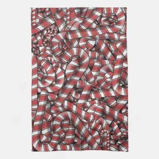 Abstrakte, gezwirnte Canons Geschirrtuch (Vertikal)