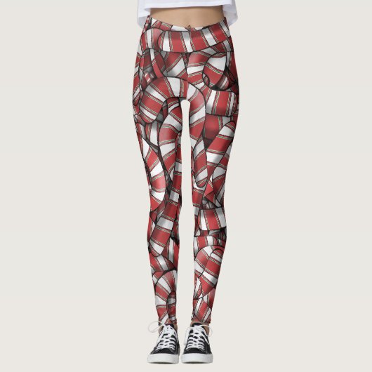 Abstrakte, gezwirnte Canons Leggings (Vorderseite)