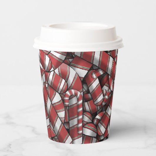 Abstrakte, gezwirnte Canons Pappbecher (Rückseite)