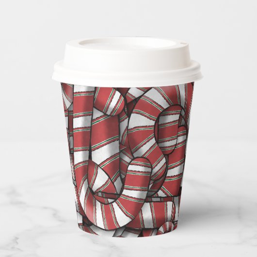 Abstrakte, gezwirnte Canons Pappbecher (Vorderseite)