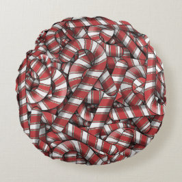 Abstrakte, gezwirnte Canons Rundes Kissen