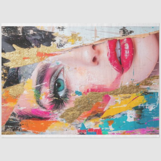 Abstrakte Gildenresilienz Art Decoupage Seidenpapier (Vorderseite)